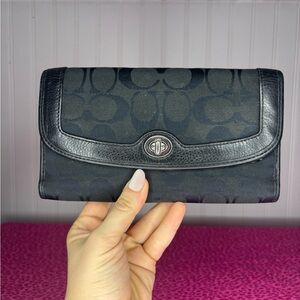 Coach Black Signature Wallet